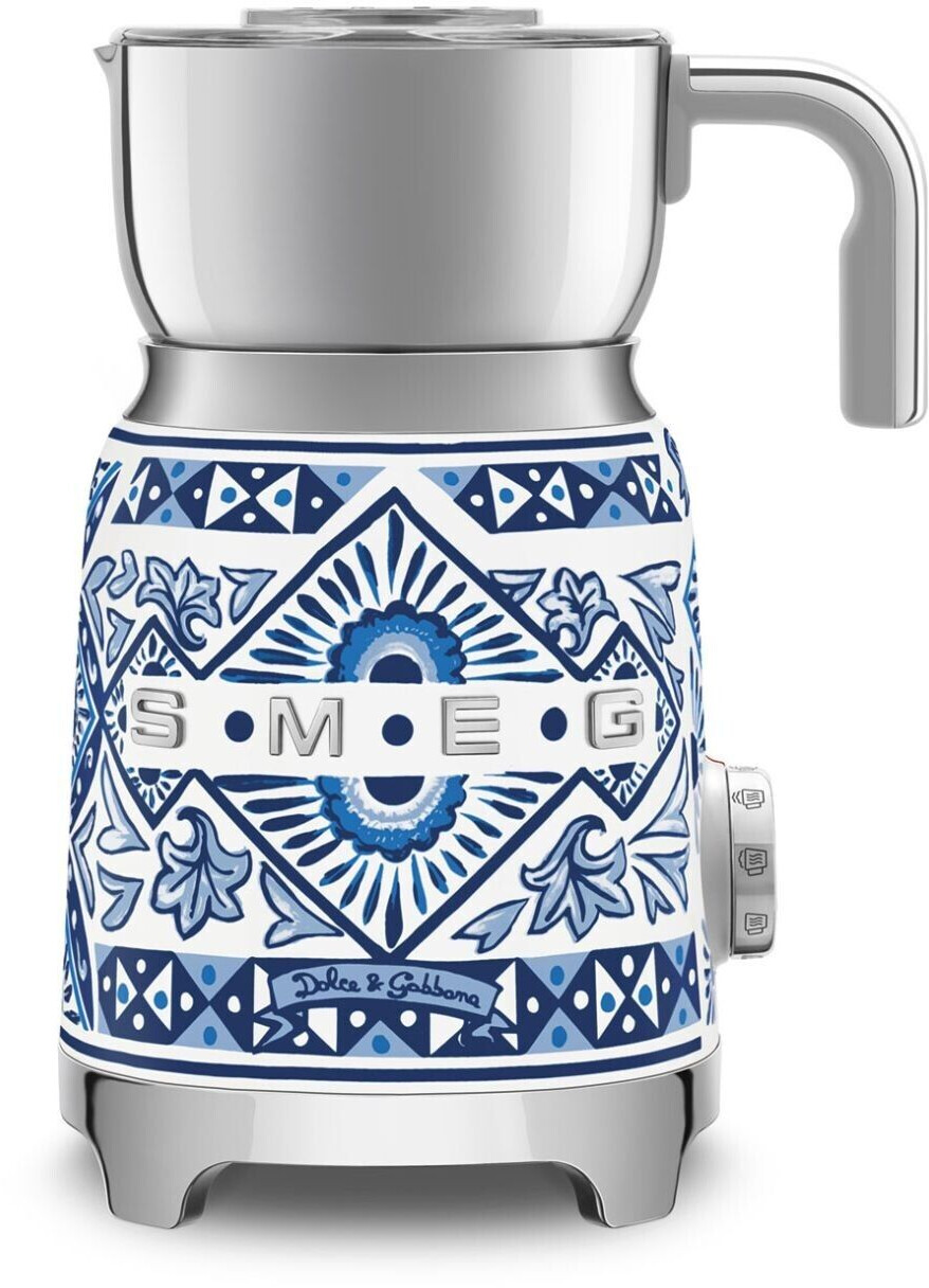 کف ساز شیر اسمگ ایتالیا مدل SMEG MFF01DGBEU | طراحی Dolce & Gabbana | طرح Blu Mediterraneo لاکچری